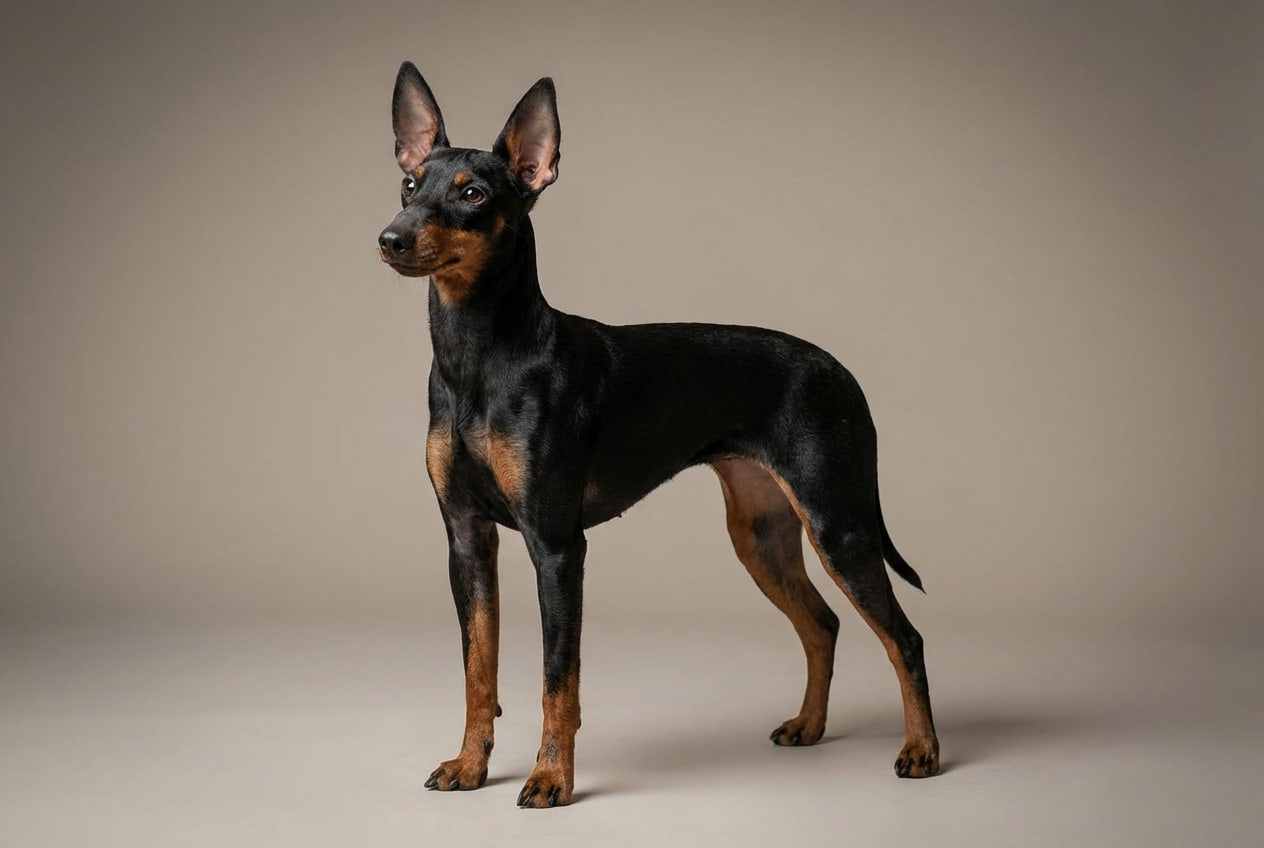 Toy Terrier Anglais (Noir et Feu)
